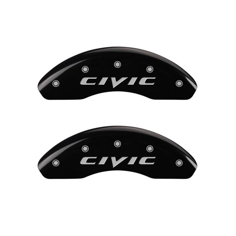 MGP Front Set Of 2: Black Finish, Silver Honda Civic (2015) (2012-2015 Honda Civic) - 20212FCIVBK