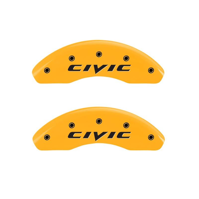 MGP Front Set Of 2: Yellow Finish, Black Honda Civic (2015) (2012-2015 Honda Civic) - 20212FCIVYL
