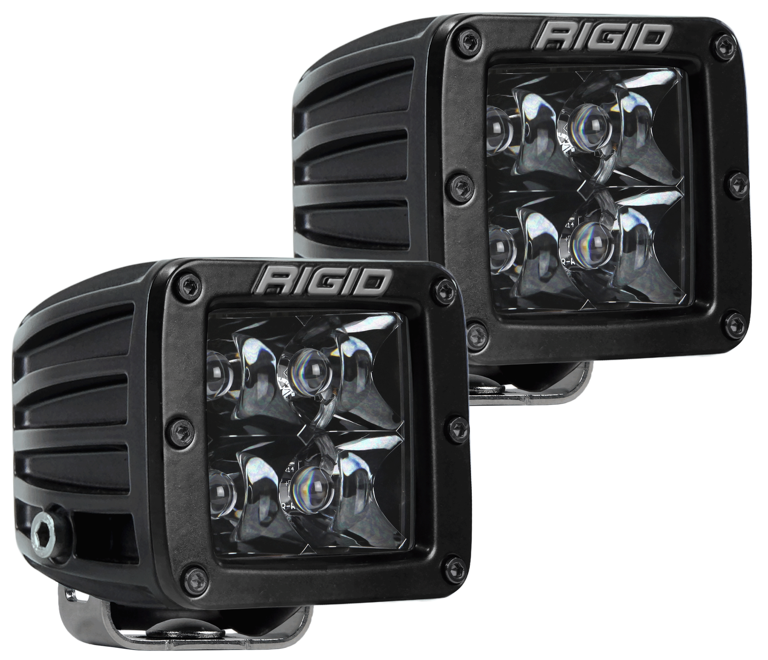 RIGID Industries Rigid D-Series Pro Midnight Edition, Spot Optic, Surface Mount, Pair - 202213BLK