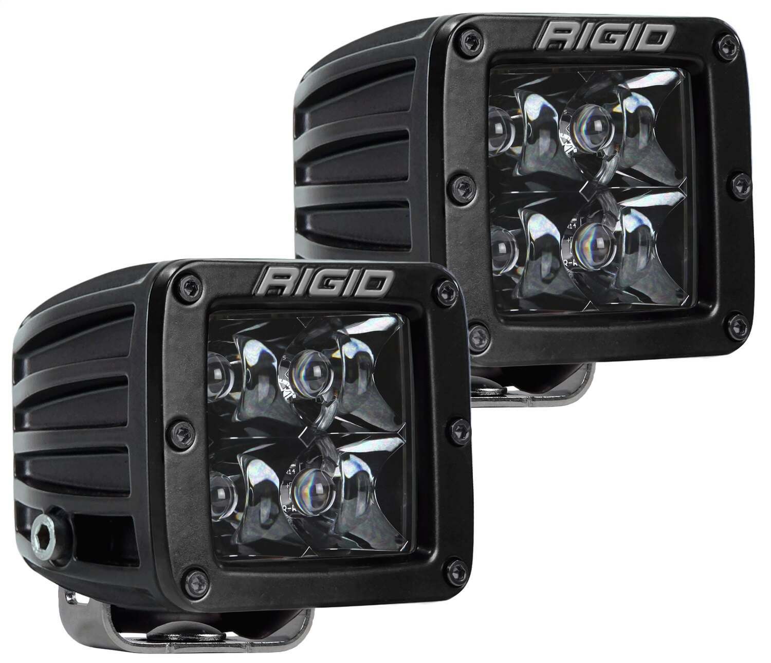 RIGID Industries Rigid D-Series Pro Midnight Edition, Spot Optic, Surface Mount, Pair - 202213BLK