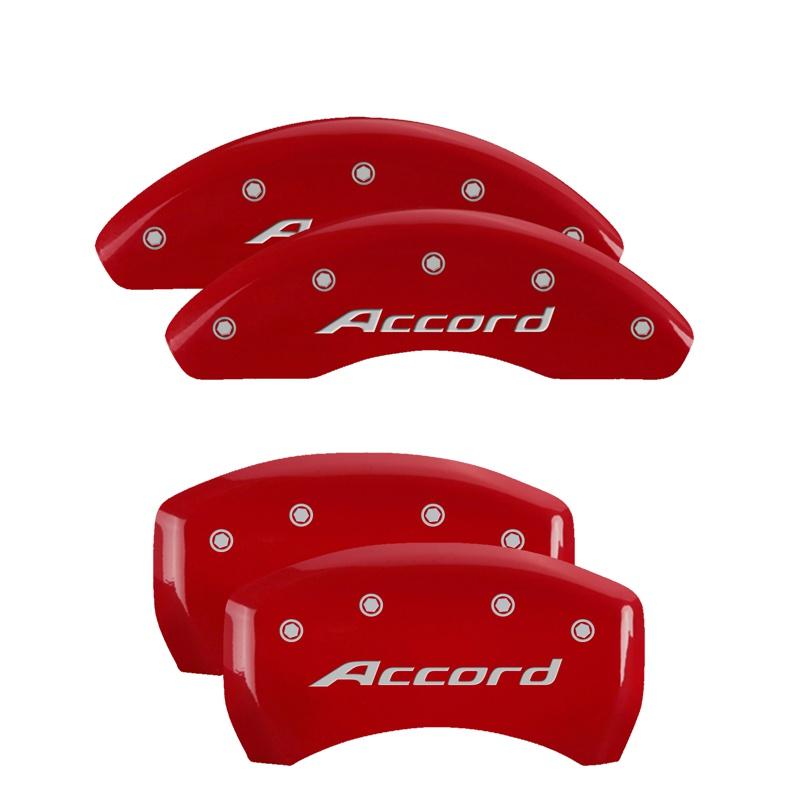 MGP Set Of 4: Red Finish, Silver Accord (2018-2023 Honda Accord) - 20224SACCRD
