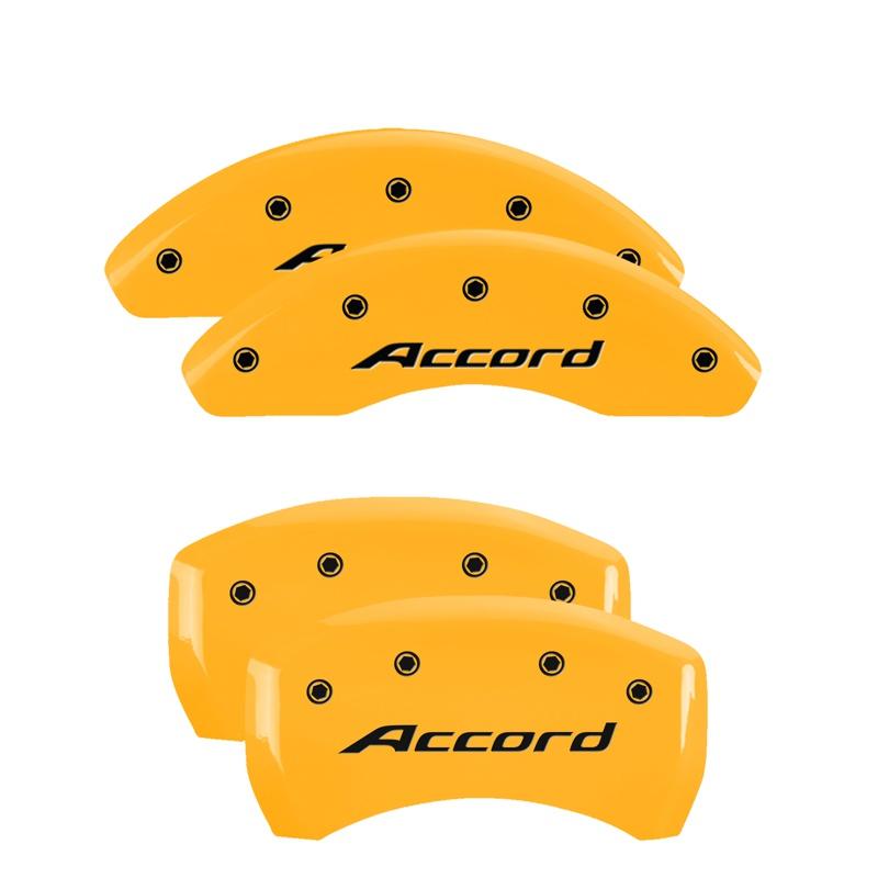 MGP Set Of 4: Yellow Finish, Black Accord (2018-2023 Honda Accord) - 20224SACCYL