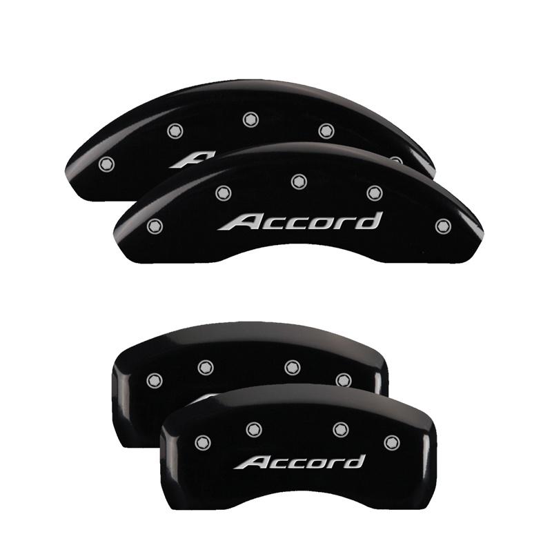 MGP Set Of 4: Black Finish, Silver Accord (2018-2023 Accord EX, Accord Touring, Accord EX-L, Accord Sport, Accord LX) - 20225SACCBK