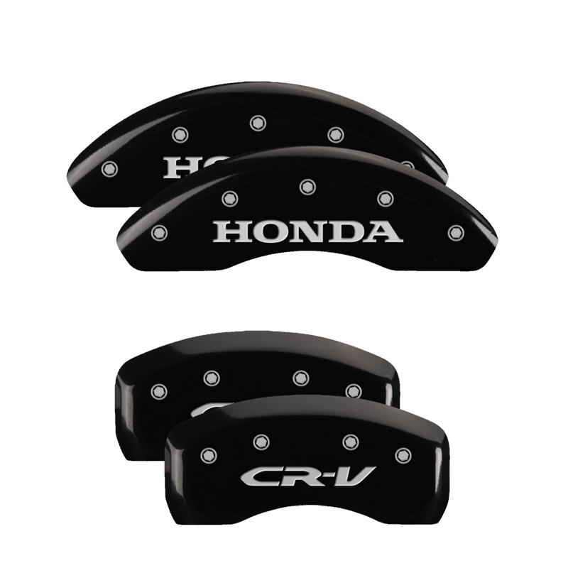 MGP Set Of 4: Black Finish, Silver Honda / Cr-V (2004 CR-V EX, CR-V LX) - 20226SCRVBK