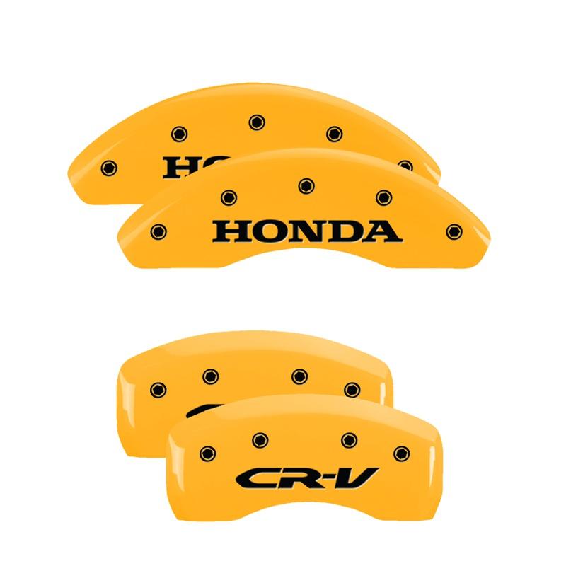 MGP Set Of 4: Yellow Finish, Black Honda / Cr-V (2004 CR-V EX, CR-V LX) - 20226SCRVYL