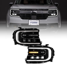 Form Lighting 2022-2024 Ford Maverick Sequential LED Projector Headlights (pair) - FL0084