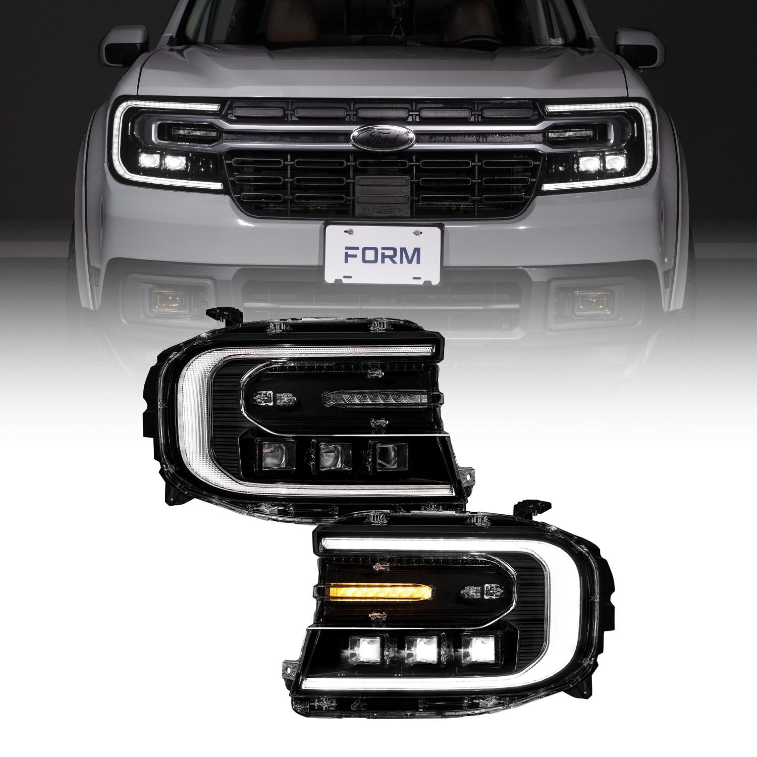 Form Lighting 2022-2024 Ford Maverick Sequential LED Projector Headlights (pair) - FL0084