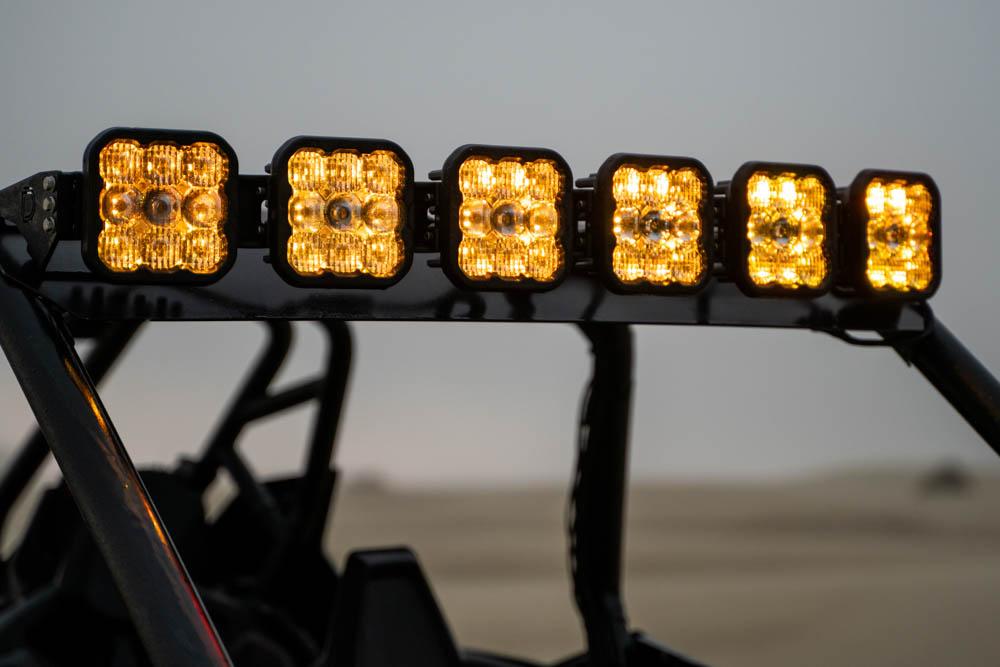 Diode Dynamics 20-Present Polaris RZR SS5 Pro CrossLink Roof Yellow Combo Lightbar Kit - DD7633