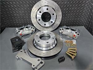 Aerospace Components Rear 4 Piston Brake Kit Dimpled & Slotted (2015-2023 F-150 2wd & 4wd) - AC-F150-RDS