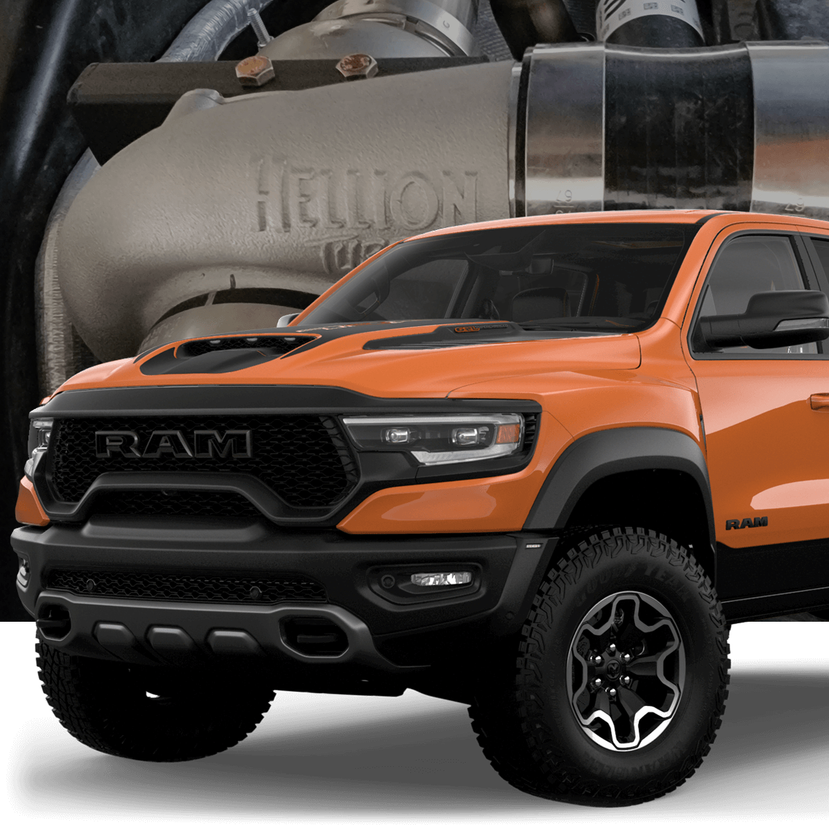 Hellion Twin Turbo System (2021+ Ram TRX) - HT-TRX-62R