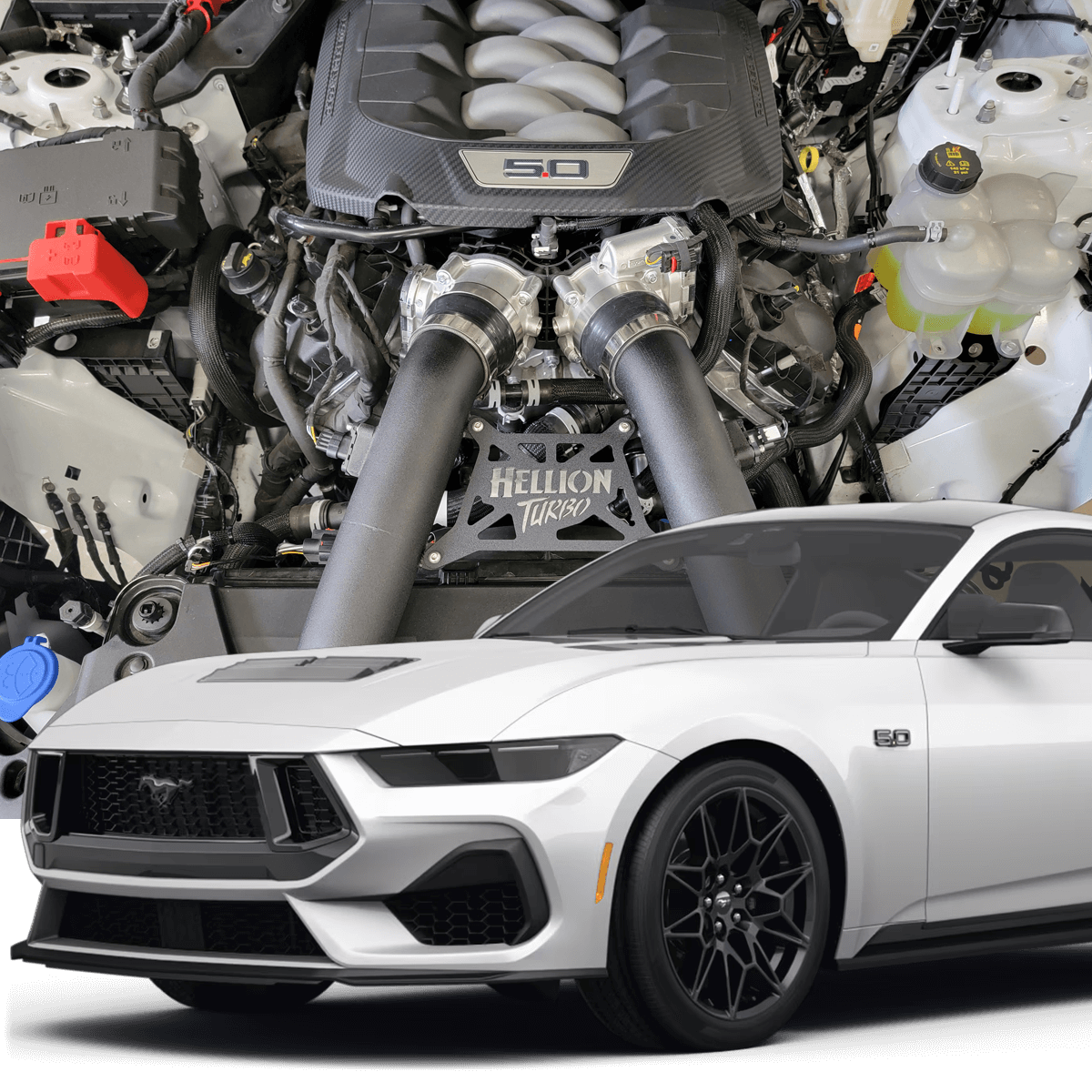 Hellion Sleeper Hidden Twin Turbo System (2024-2026 Mustang GT / Dark Horse) - HT-24GT-SS