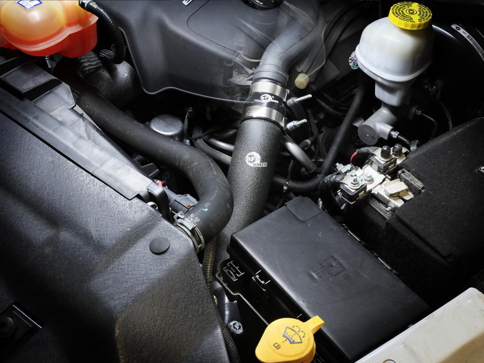 AFE BladeRunner 3" Aluminum Hot Charge Pipe - Black (2016-2019 Ram 1500 EcoDiesel V6 3.0L TD) - 46-20498-B