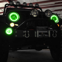 Oracle 07-17 Jeep Wrangler Surface Mount LED Headlight Halo Kit - Green