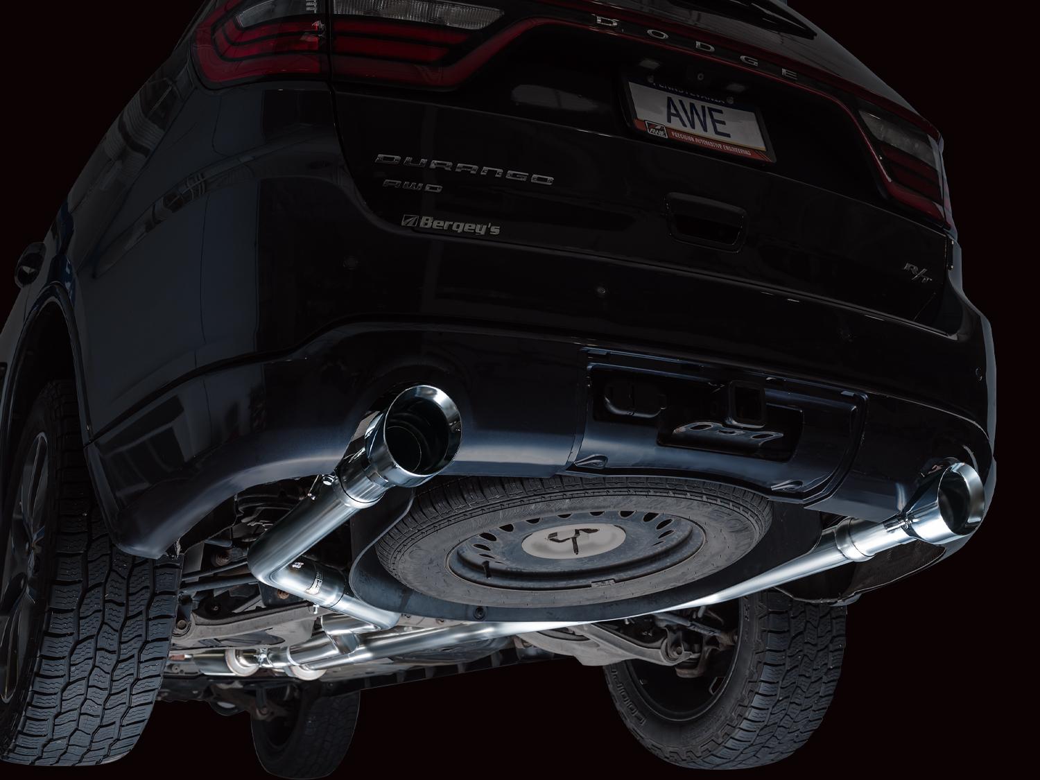AWE Track Edition Exhaust - Chrome Silver Tips (2011-2024 Dodge Durango 5.7L) - 3020-32575