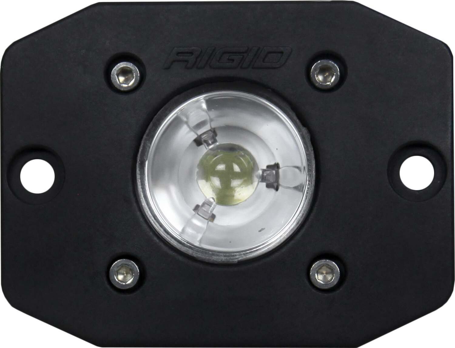 RIGID Industries Rigid Ignite Led Light, Flood Beam Pattern, Flush Mount, Black Housing, Single - 20621