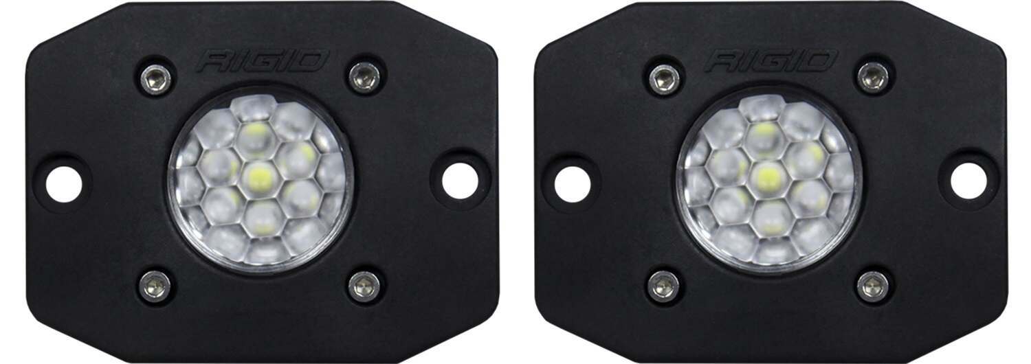 RIGID Industries Rigid Ignite Back-Up Kit, Diffused Lens, Flush Mount, Black Housing, Pair - 20641