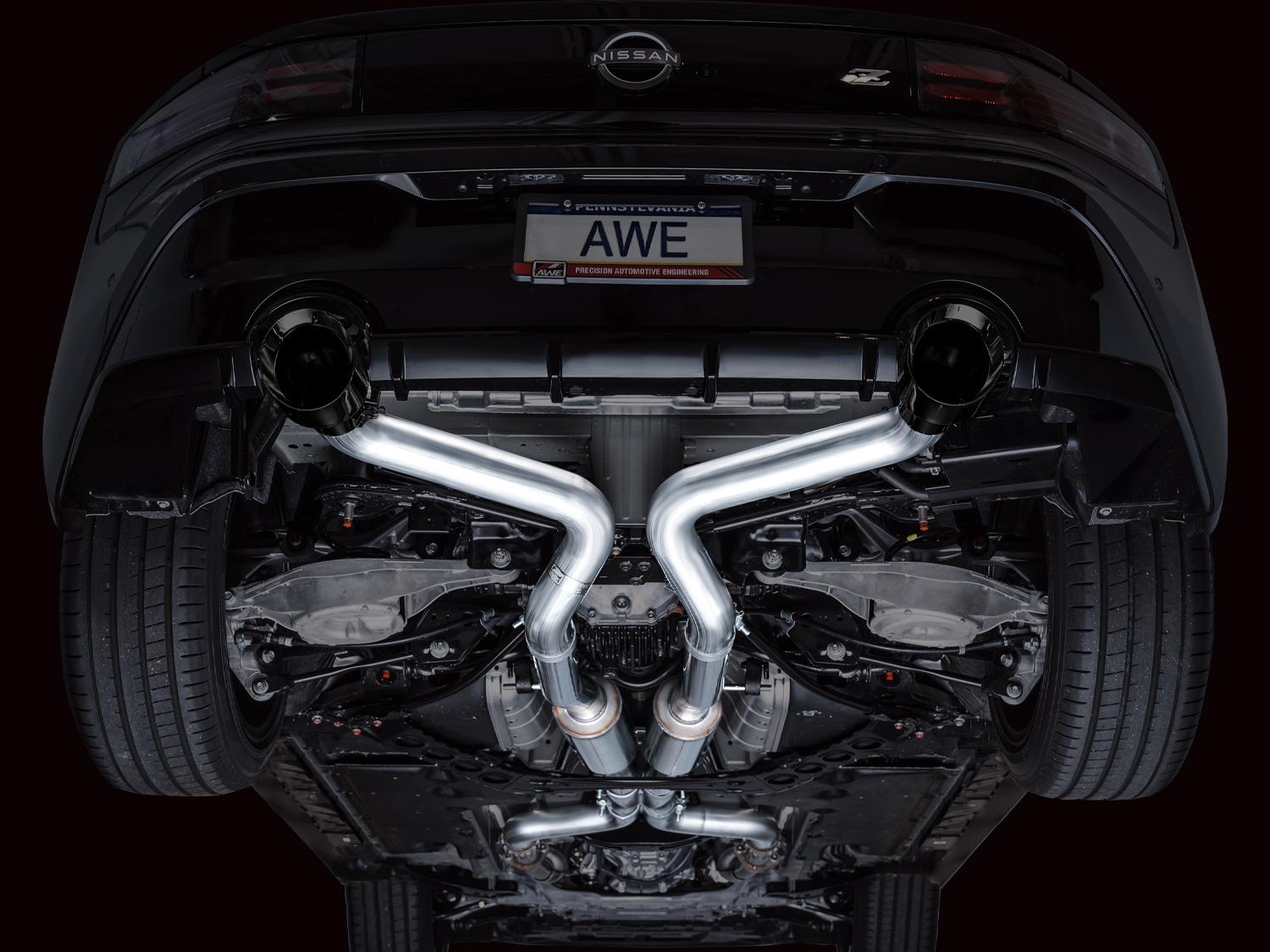 AWE Track Edition for Nissan Z - Diamond Black Tips - 3020-33400