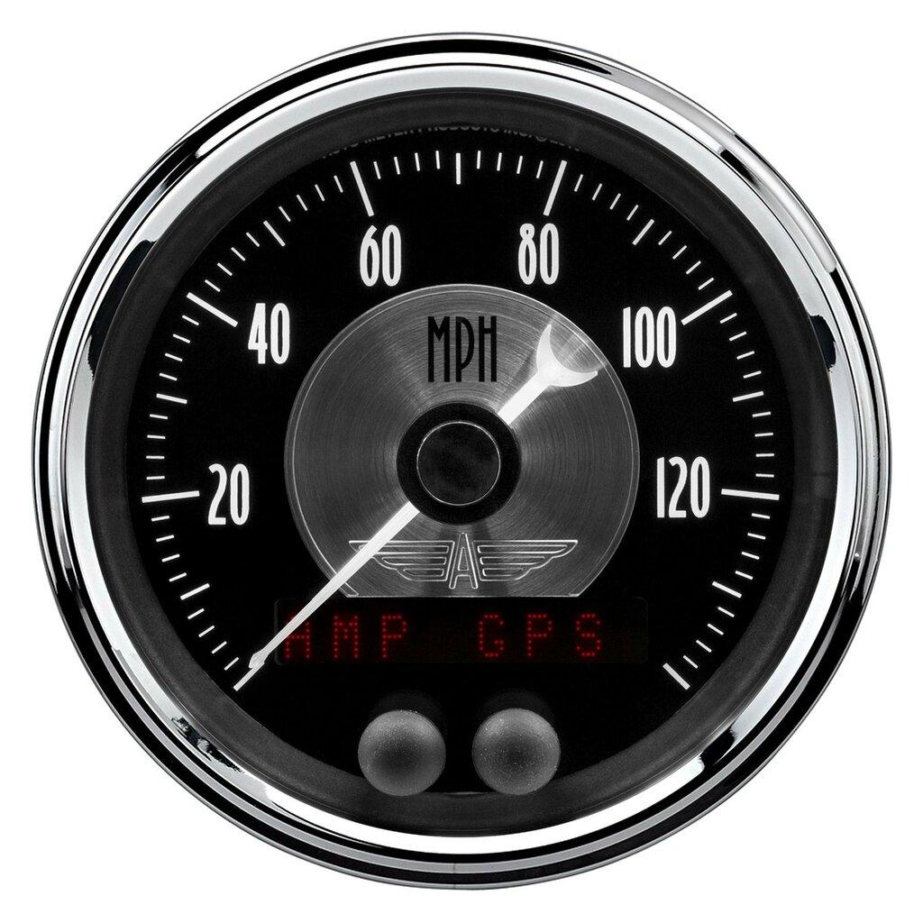 Auto Meter 3 3/8", SPEEDOMETER, 140 MPH, GPS, PRESTIGE BLK. DIAMOND - 2080