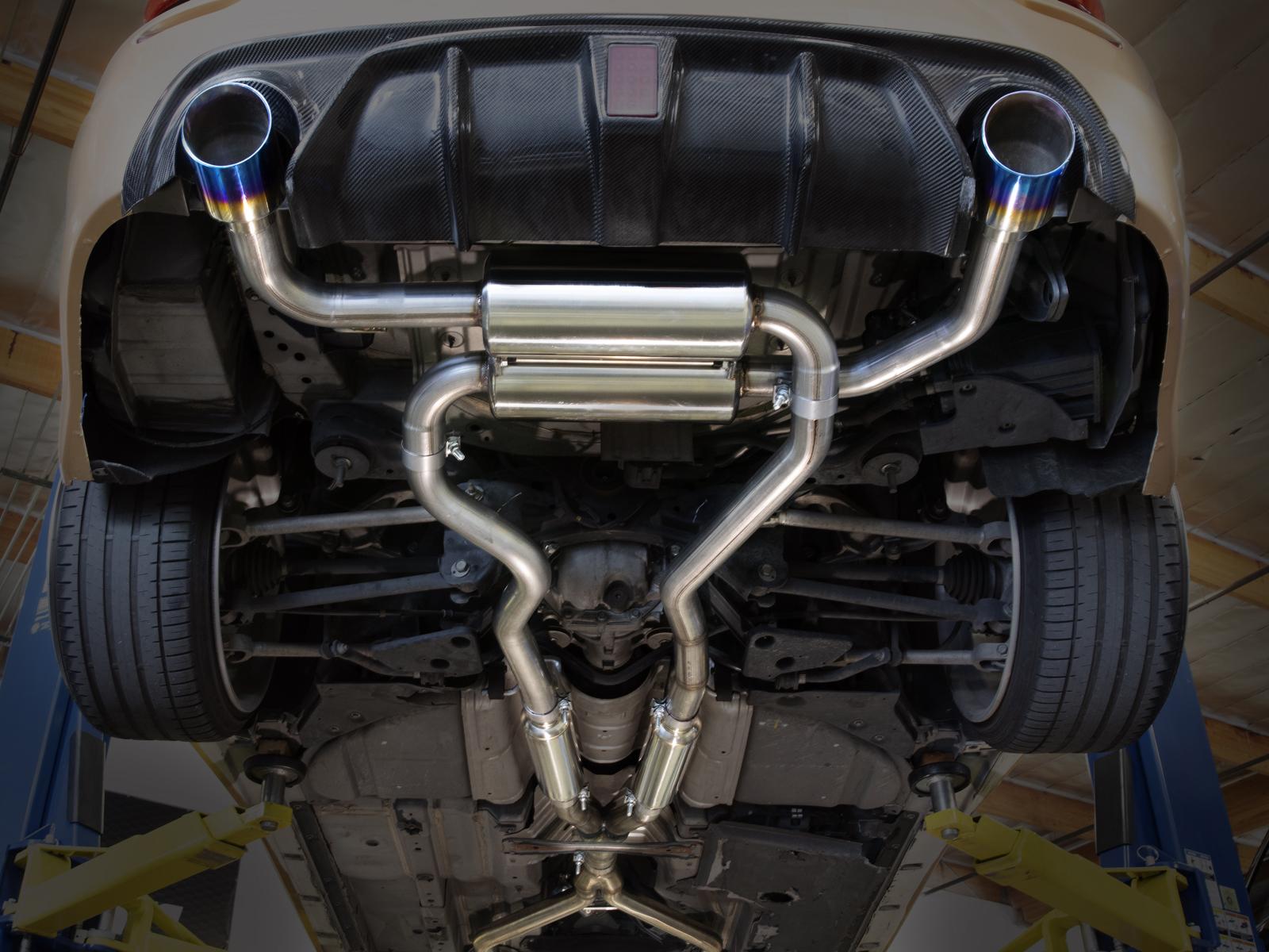 AFE Takeda 2-1/2 IN 304 Stainless Steel Cat-Back Exhaust System w/ Polished Tips (2014-2015 Q50 3.7) - 49-36136-P