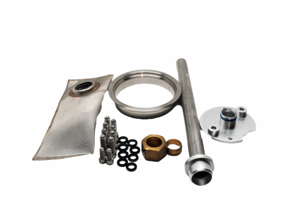Fuelab 18-8 Stainless Weldable Flange In Tank Power Module Installation Kit Fabricator Series Includes Adjustable Pickup with Filter - 20903