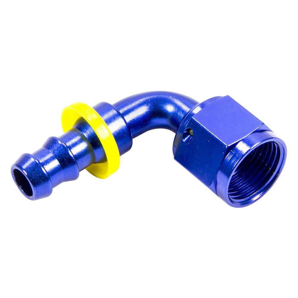 Fragola #10 Nut X 8An 90 Deg Push-Lite Hose End, For Fuel Cell Conversion - 209110