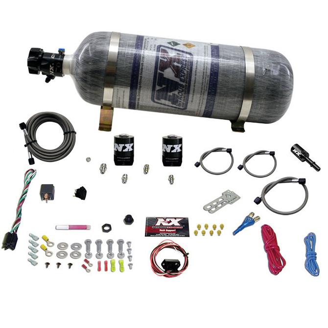 Nitrous Express Hemi & Srt8 Single Nozzle Fly-By-Wire Sys (35-150Hp) W/ Composite Bottle (2005-2020 300, Charger, Magnum, Grand Cherokee, Challenger, Durango) - 20918-12