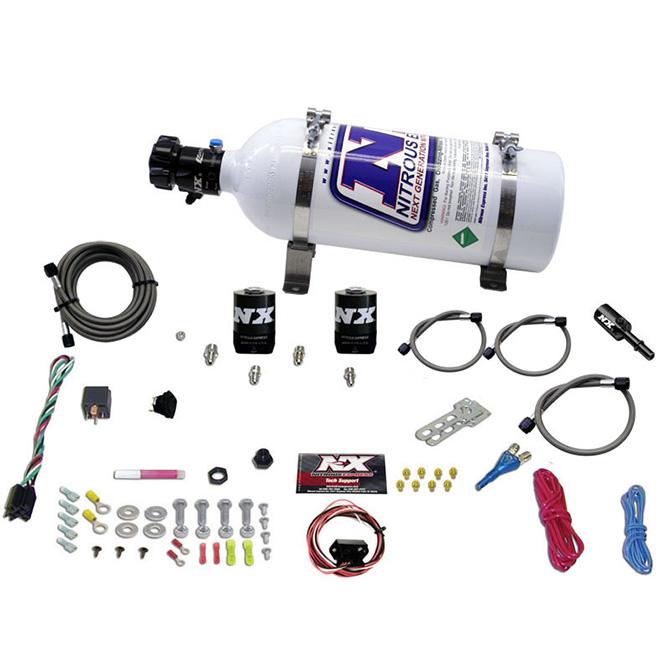 Nitrous Express 5.0 Coyote Single Nozzle System (35-150Hp) W/ 5Lb Bottle (2011-2020 Mustang) - 20932-05