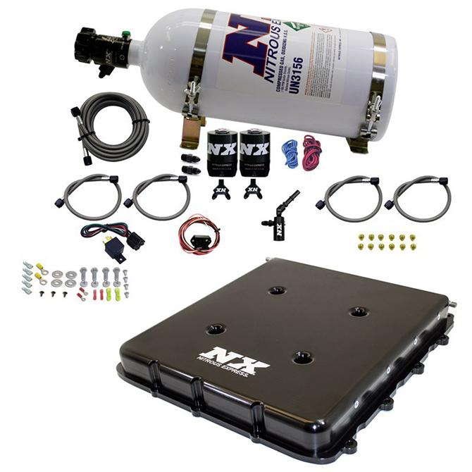Nitrous Express Nitrous System With Billet Lt4 Supercharger Lid W/ 10Lb Bottle (2015-2020 Corvette, CTS, Camaro) - 20939-10