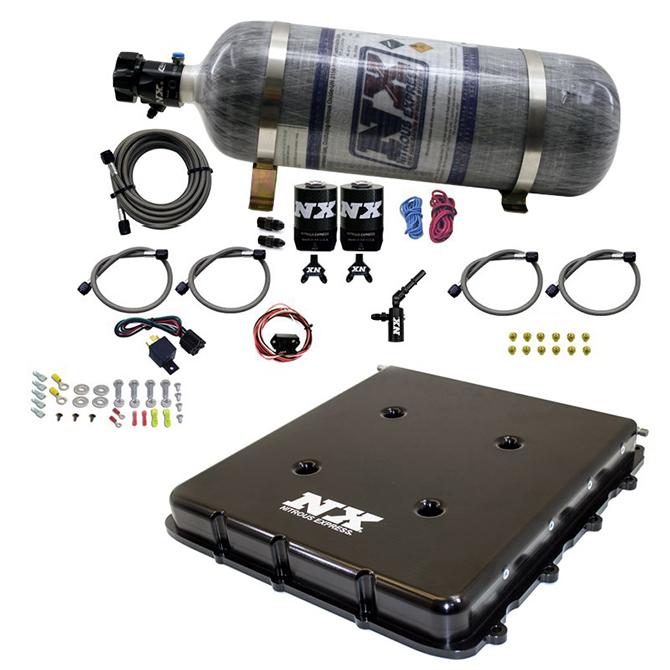 Nitrous Express Nitrous System With Billet Lt4 Supercharger Lid W/ 12Lb Bottle (2015-2020 Corvette, CTS, Camaro) - 20939-12