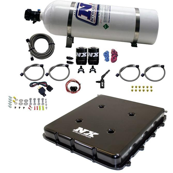Nitrous Express Nitrous System With Billet Lt4 Supercharger Lid W/ 15Lb Bottle (2015-2020 Corvette, CTS, Camaro) - 20939-15