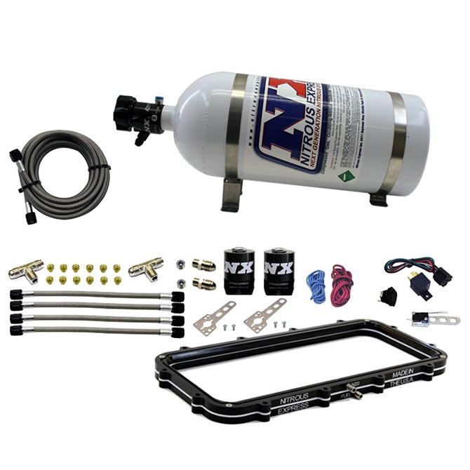 Nitrous Express Holley High Ram Plenum Plate System W/ 10Lb Bottle - 20940-10