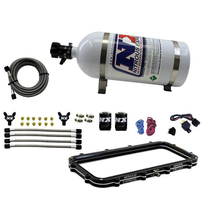Nitrous Express Holley High Ram Plenum Plate System W/ 15Lb Bottle - 20940-15