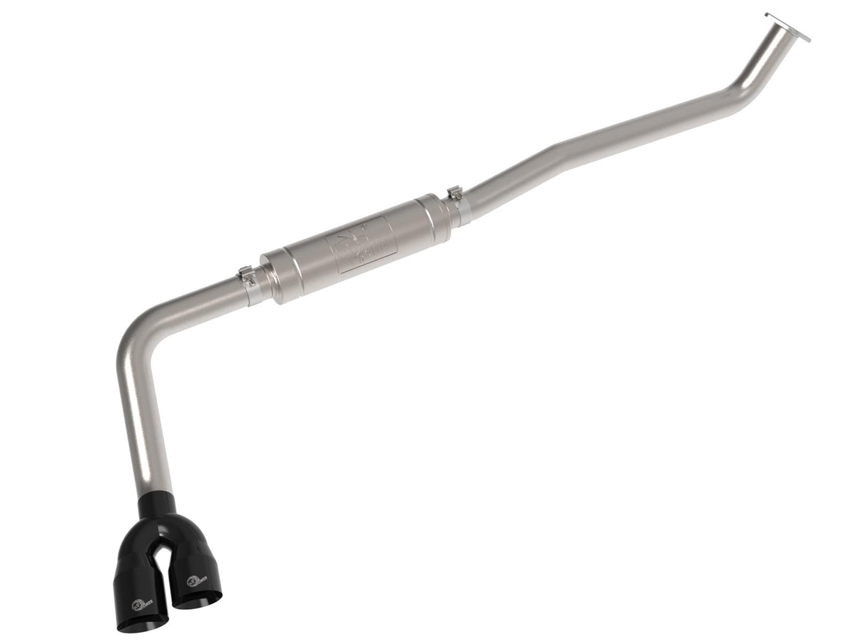 AFE Rebel Series 3 IN 304 Stainless Steel Middle-Side Exit Exhaust System Black Ti - 49-36089-B