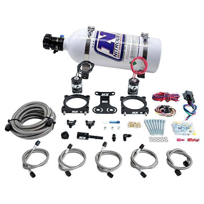 Nitrous Express Dual Throttle Body Plate System - 5lb Bottle (2024-2026 Mustang 5.0L) - 20964-05