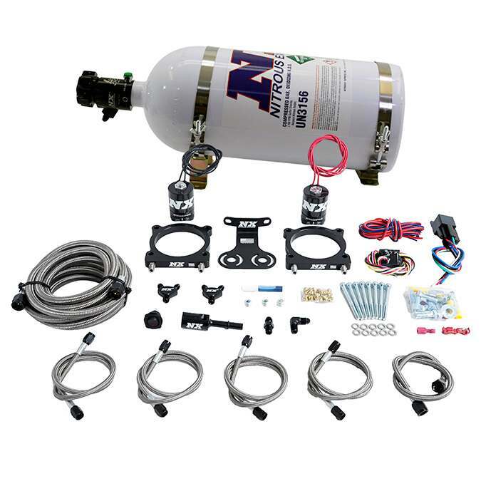 Nitrous Express Dual Throttle Body Plate System - 10lb Bottle (2024-2026 Mustang 5.0L) - 20964-10