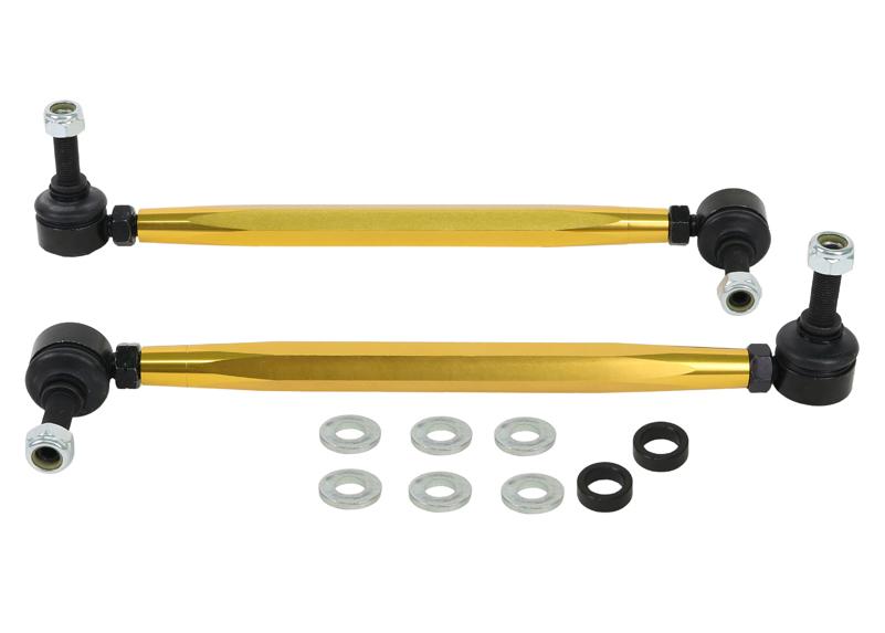 Whiteline Performance Front Sway Bar Link Adjustable Extra Heavy Duty Suits AWD models With Ccontrol Arm Link Mount 00-11 Audi Whiteline (2000-2020 TT Quattro, TT, A3 Quattro, A3, Passat, Jetta, GTI, Rabbit, Eos, Golf, S3, R32, Tiguan, CC, TTS Quattro, Pa