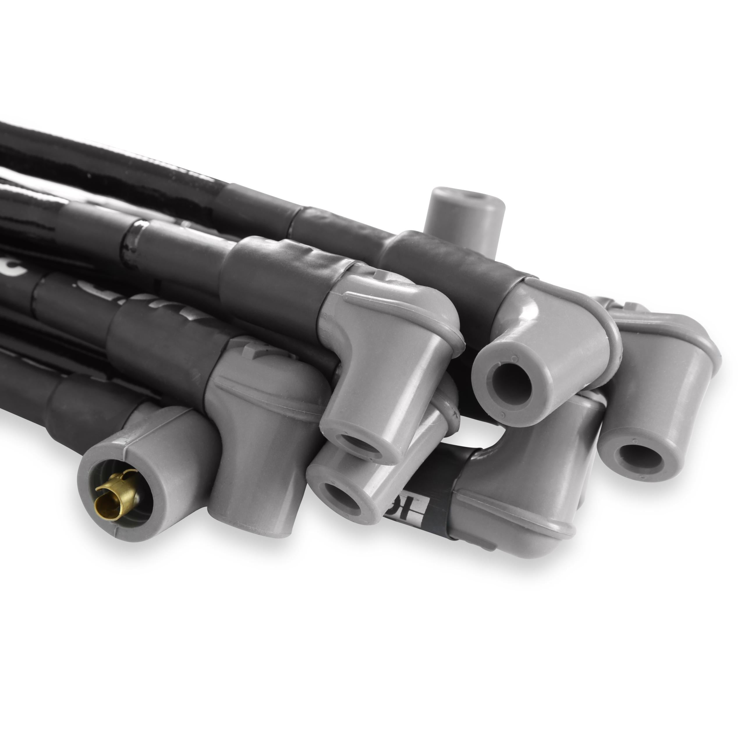 Sleeved Spark Plug Wires for SBC under exhaust, HEI.  - 35591