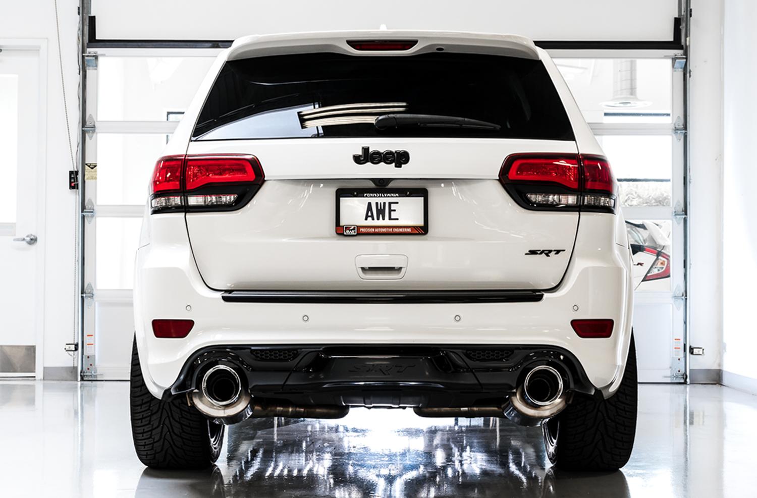 AWE Cat Back Exhaust - Touring Edition, Diamond Black Tips (2020 Grand Cherokee SRT) - 3015-33121