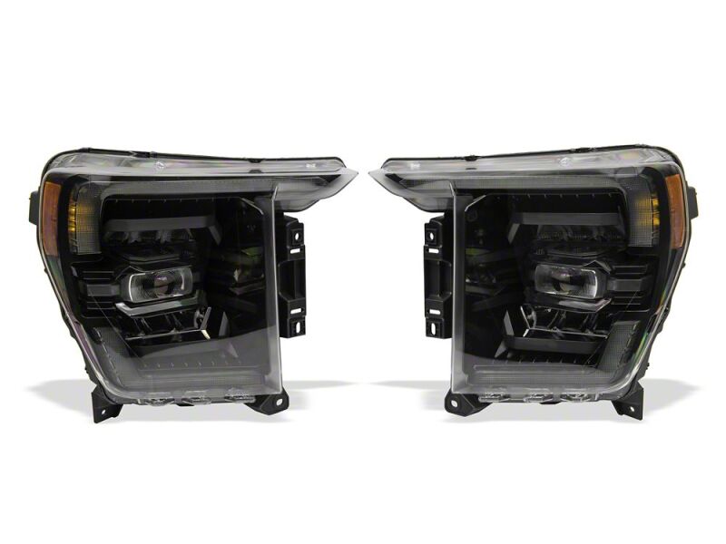 Raxiom 21-23 Ford F-150 CXR Series LED Headlights/White DRL- Black - Clear Lens