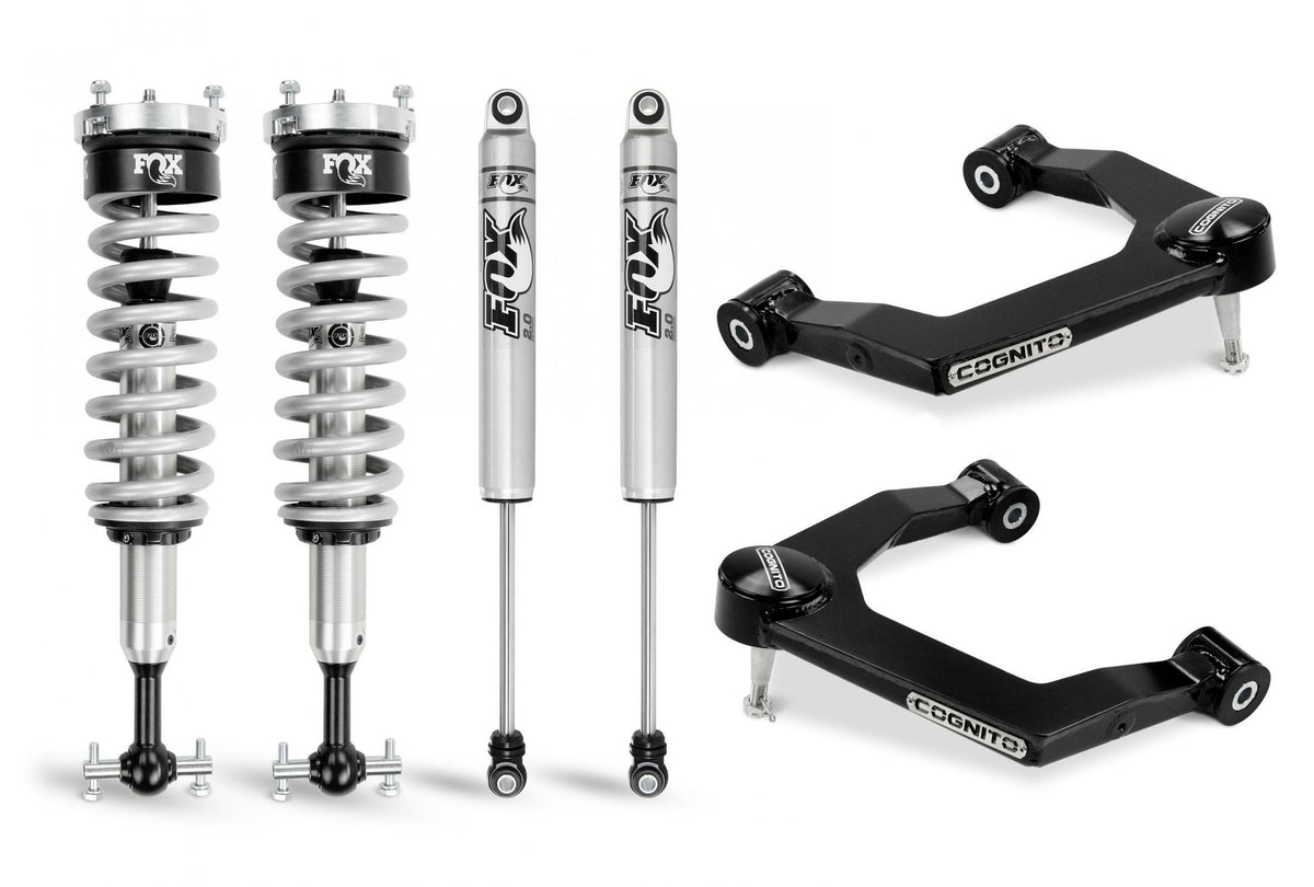 Cognito Motorsports Cognito 3-Inch Performance Leveling Kit With Fox PS Coilover 2.0 IFP Shocks for 19-22 Silverado/Sierra 1500 2WD/4WD - 210-P0874