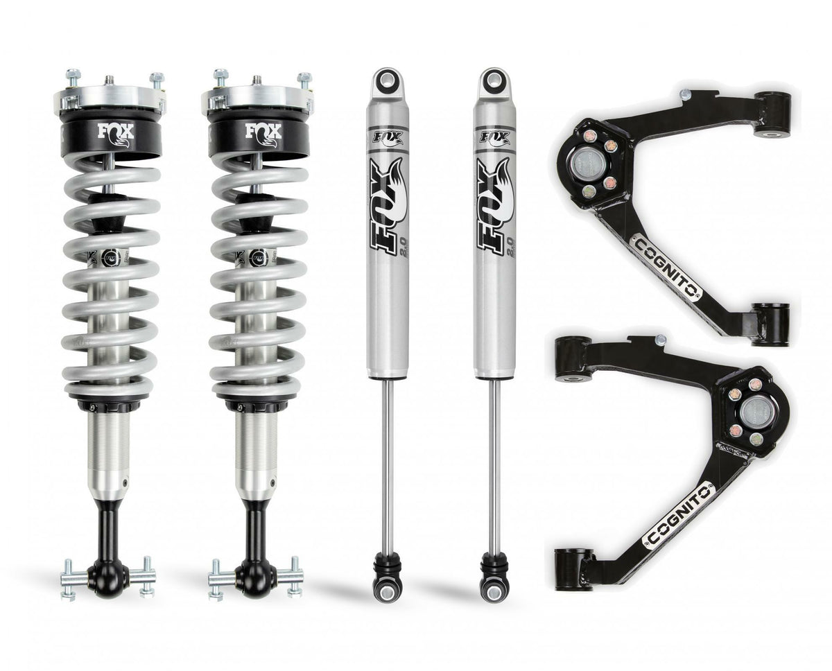 Cognito Motorsports Cognito 3-Inch Performance Leveling Kit With Fox 2.0 IFP Shocks for 07-18 Silverado/Sierra 1500 2WD/4WD With OEM Cast Steel Control Arms - 210-P0957
