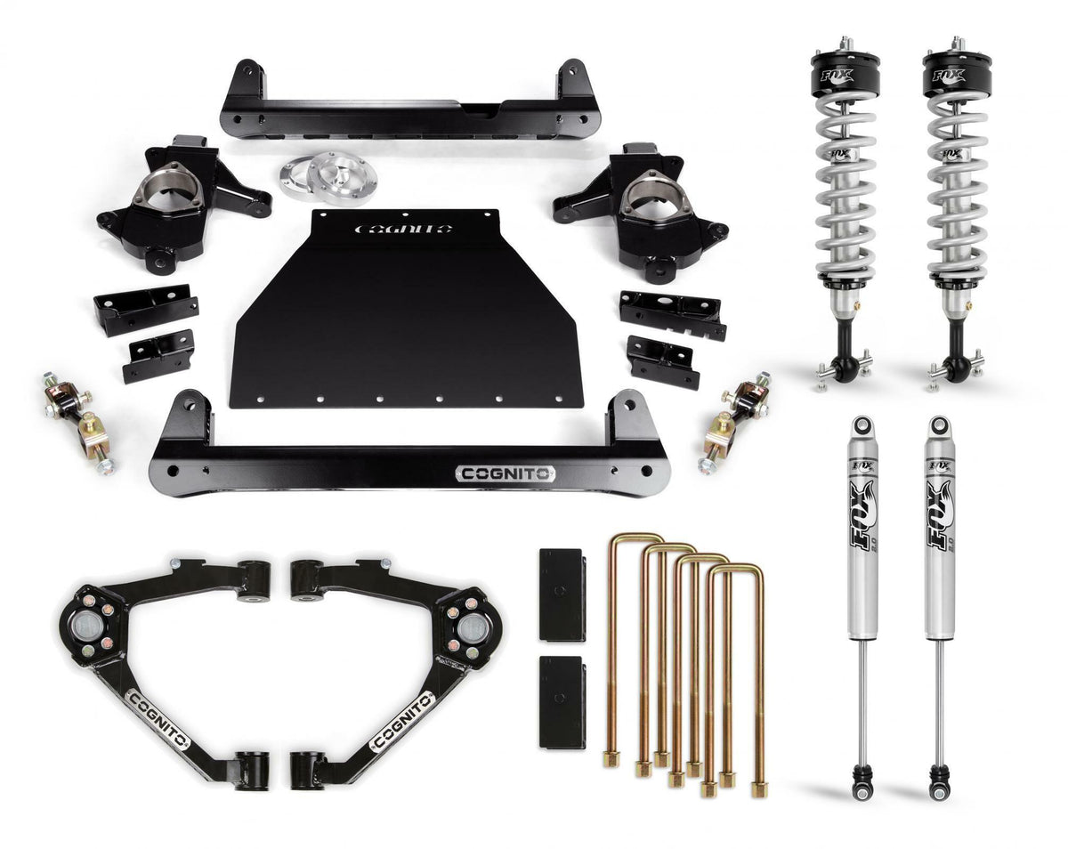 Cognito Motorsports Cognito 4-Inch Performance Lift Kit With Fox PS IFP 2.0 Shocks for 07-18 Silverado/Sierra 1500 2WD/4WD With OEM Cast Steel Control Arms - 210-P0958