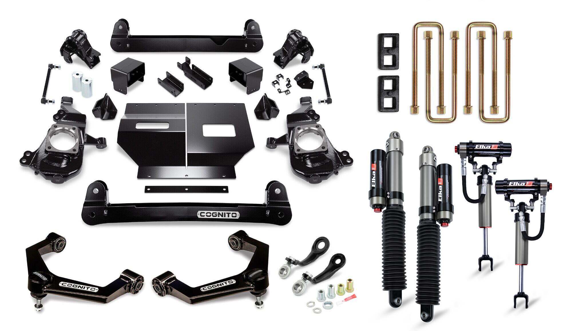 Cognito Motorsports Cognito 4-Inch Elite Lift Kit with Elka 2.5 reservoir shocks for 20-22 Silverado/Sierra 2500/3500 2WD/4WD - 210-P1151