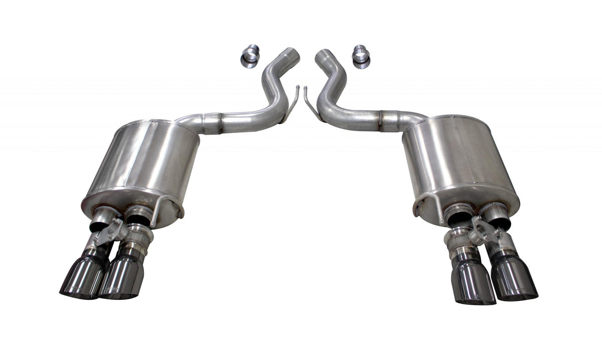Corsa 21002GNM 2018-2023 Mustang GT 3" Active Exhaust Axleback System with 4" Quad Gunmetal Tips (Touring/Sport)
