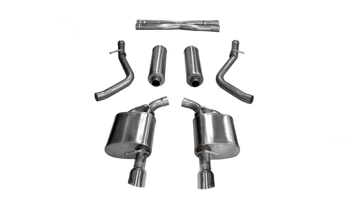 Corsa Cat Back Polished 17-18 Dodge Charger 5.7L V8 Tip Inlet 4.5 Inch Dual Rear Sound Level Sport - 21003