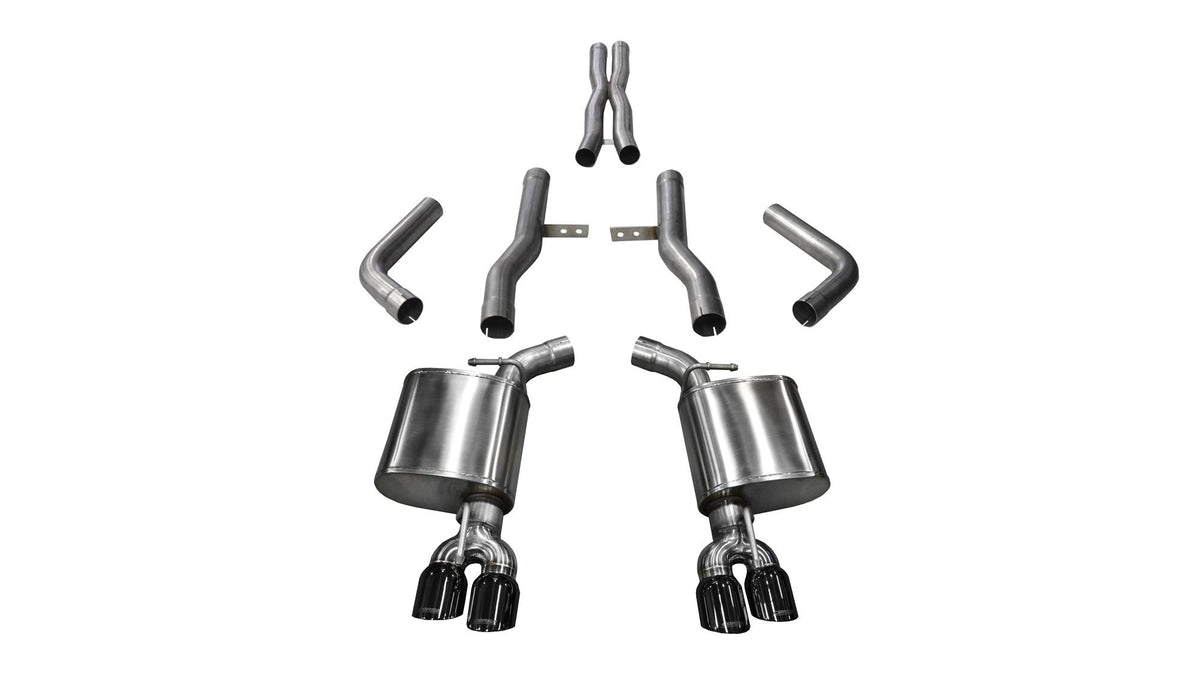 Corsa Performance 21006BLK 2.75" Dual Rear Exit Xtreme Catback Exhaust System with 3.5" Black Pro Tips (2017-2019 Challenger 5.7L)
