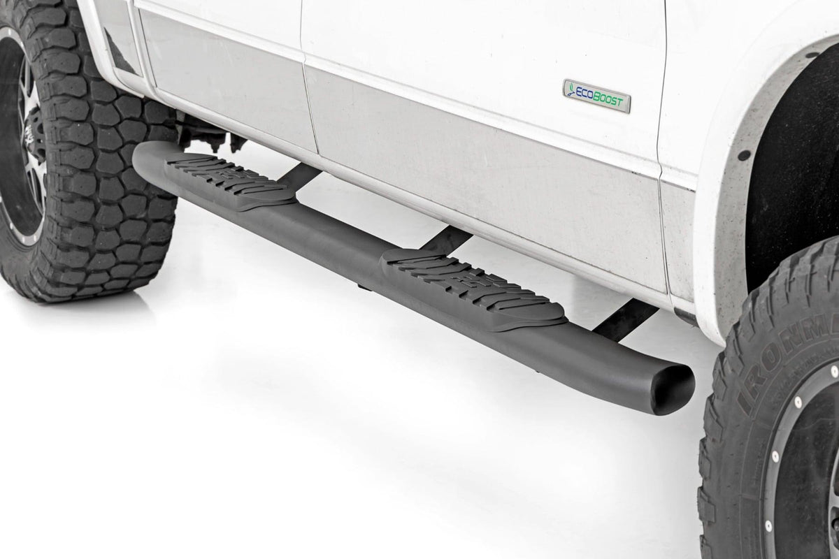 Rough Country Oval Nerf Step 4.5 Inch Crew Cab Black 09-14 Ford F-150 2WD/4WD Rough Country - 21007
