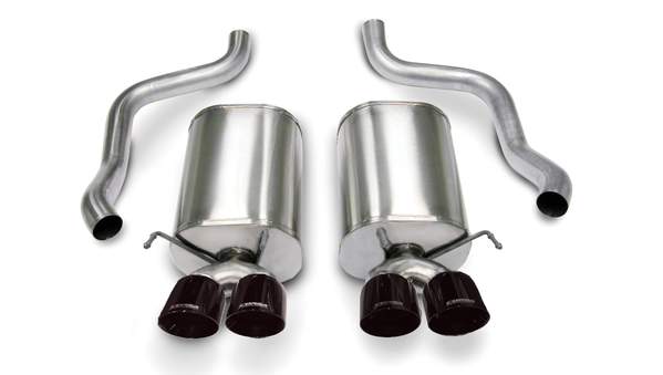 Corsa 21009BLK Corvette 2.5 Inch Axle-Back Dual Rear Exit with Twin 4.5 Inch Black PVD Pro-Series Tips Sport Sound 05-07 Corvette 6.0 Liter Corsa Performance