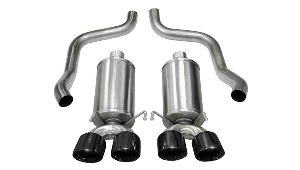 Corsa 21012BLK Corvette 2.5 Inch Axle-Back Dual Rear Exit with Twin 4.5 Inch Black PVD Pro-Series Tips Xtreme Sound 09-13 Corvette 6.2 Liter Corsa Performance