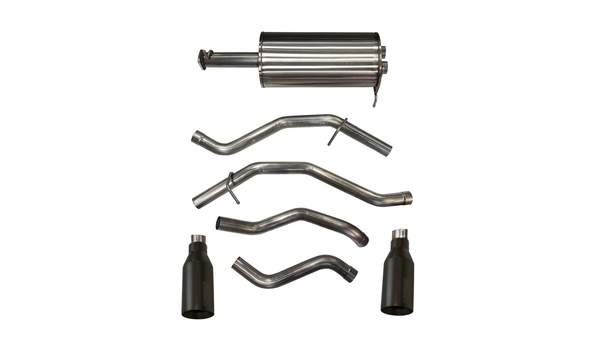 Corsa 21035BPC 3" Dual Rear Exit Sport Catback Exhaust with 5" Dual Wall Flat Cut Black Tips (2019+ Ram 1500)